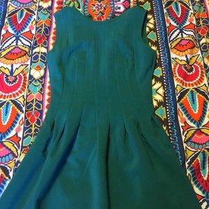 Emerald fit and flare dress from H&M